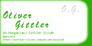 oliver gittler business card